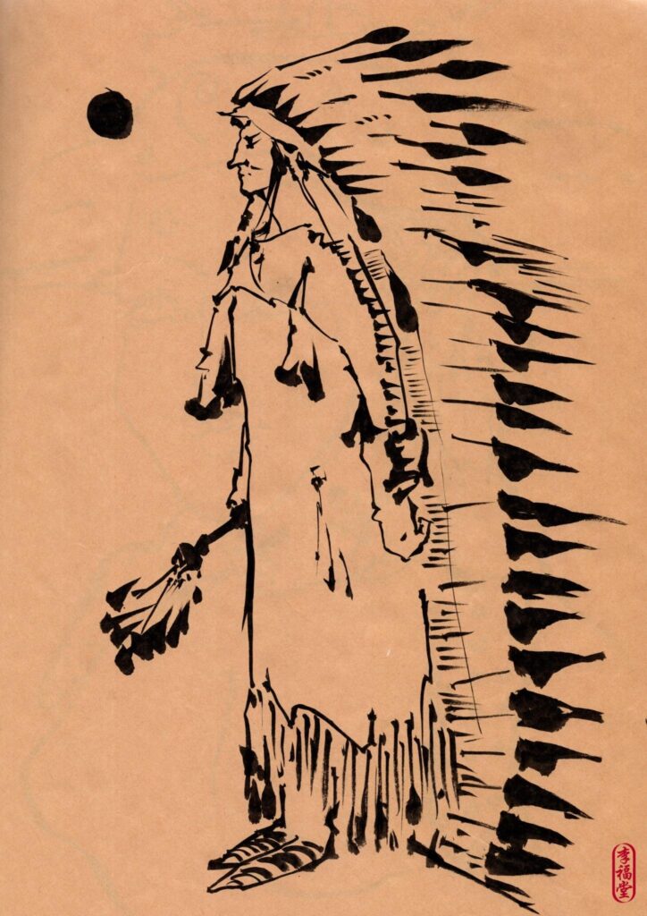 Art print 30 x 40, ink drawing, design 5
