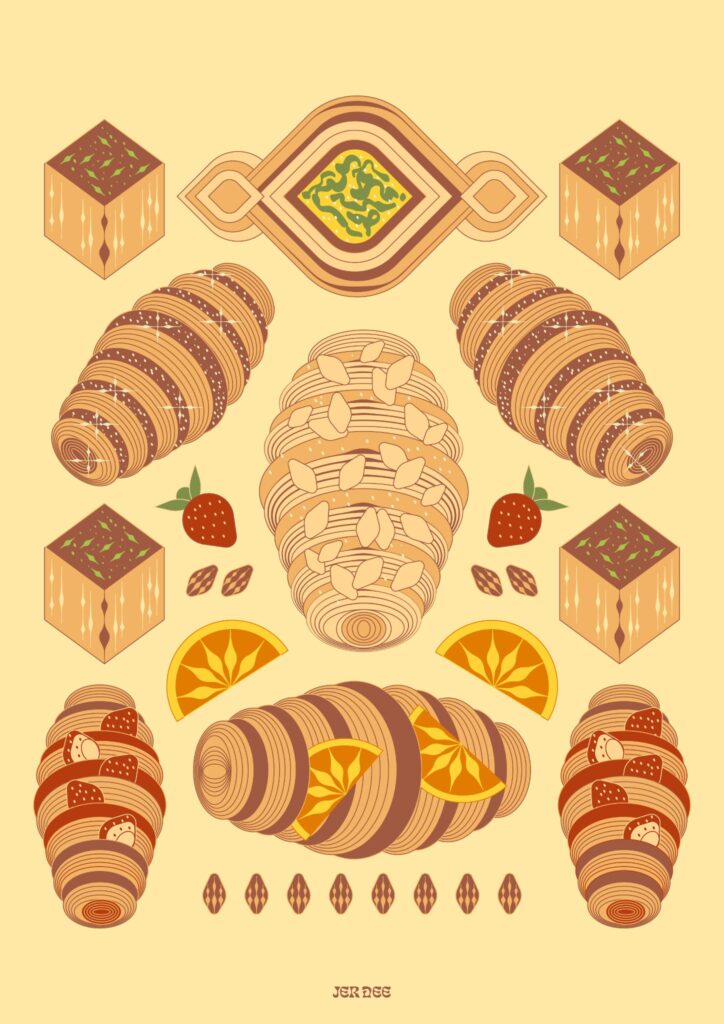A4 sticker sheet, design 5